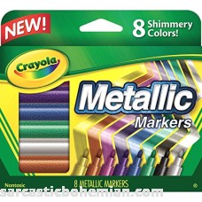 Crayola 642337910395 2 Pack Metallic Markers 8 Count w B00UCI13TM